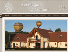 Tablet Screenshot of entre-vignes-et-chateaux.fr